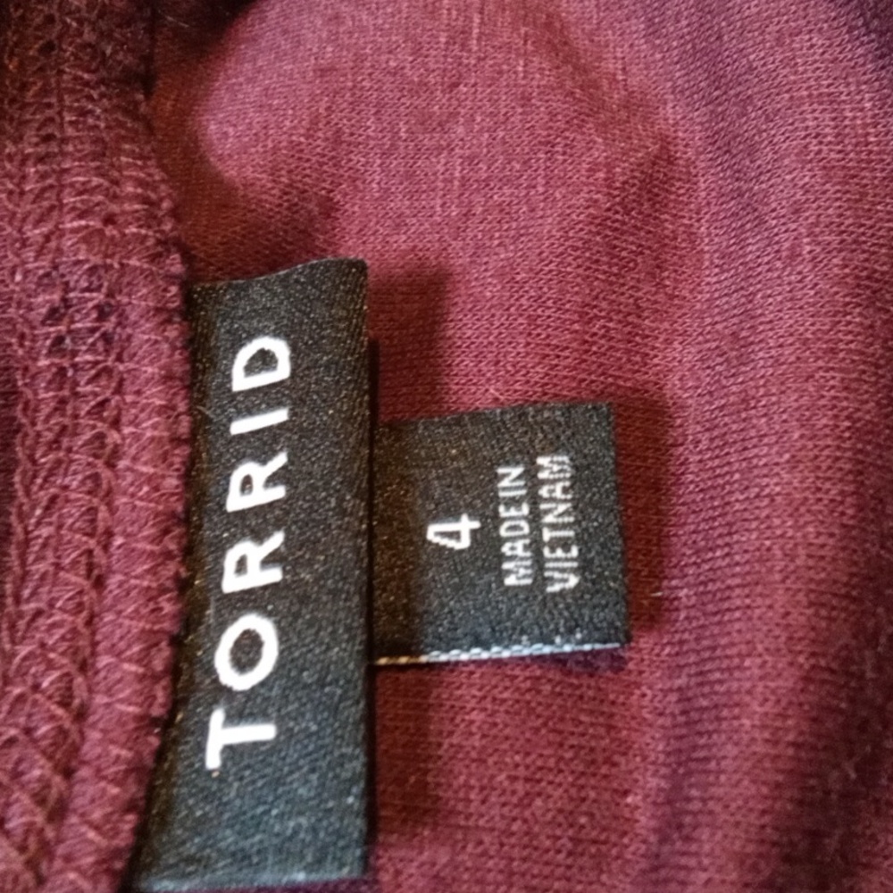 Torrid Deep Burgundy Long Sleeve Top - Picture 3 of 6